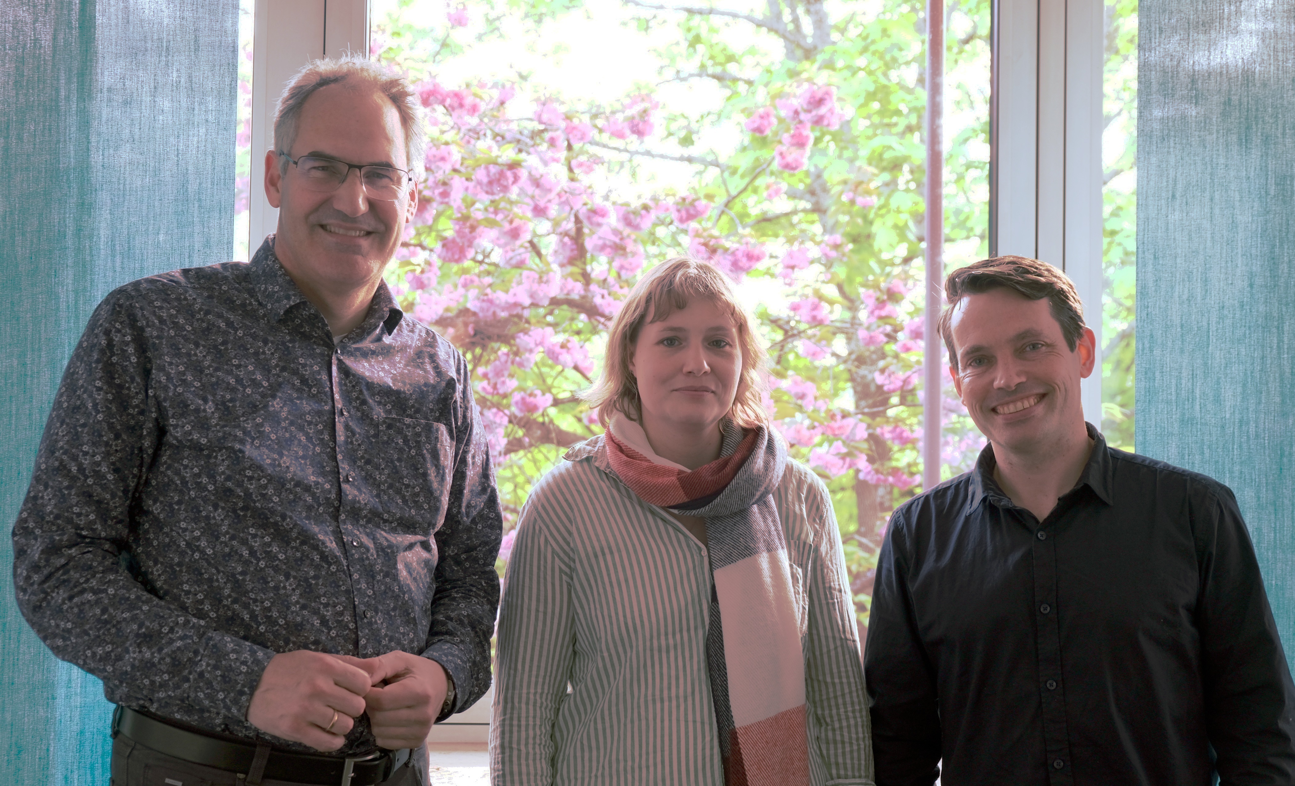 Landrat Dietmar Seefeldt, Lana Borm und Dr. Andreas Borm im Porträt.