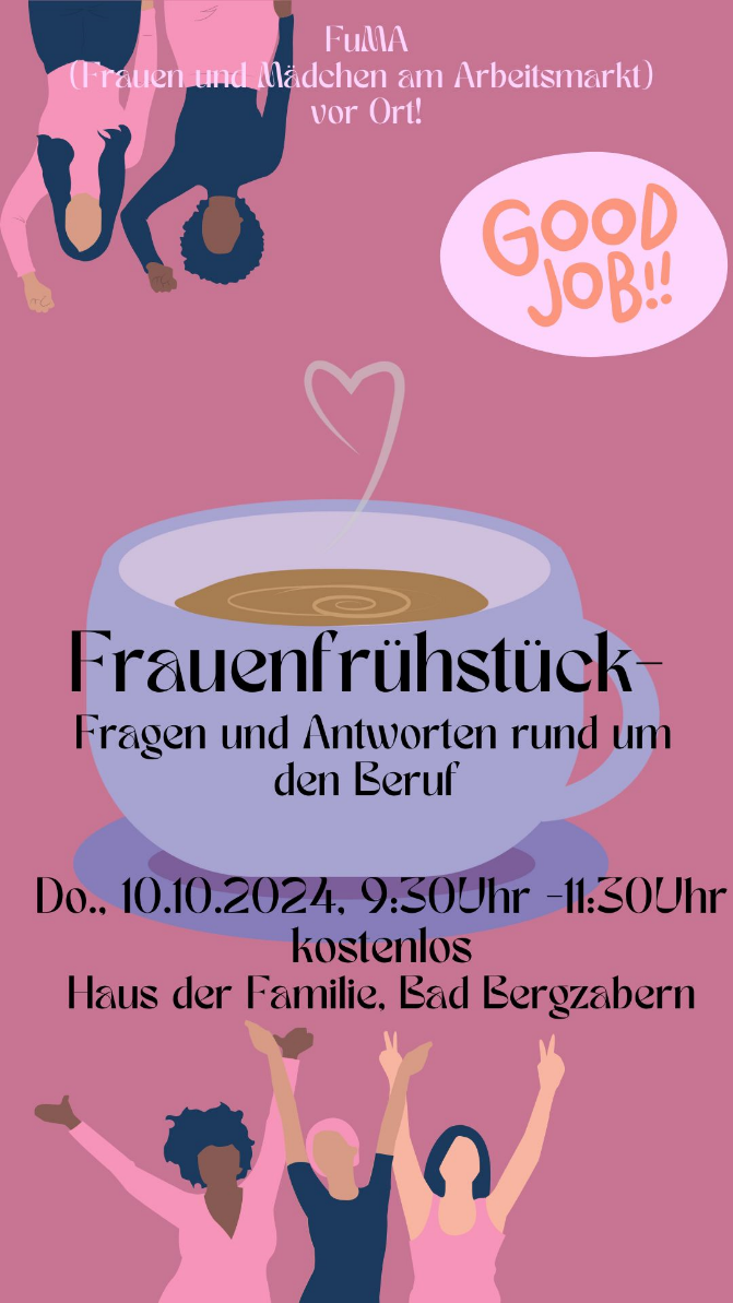 Einladung zum Frauenfrühstück. des Arbeitskreises FuMa.