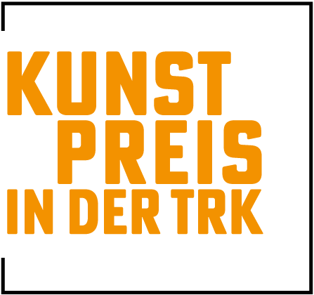 Schriftzug "Kunst Preis in der TRK" in orange.