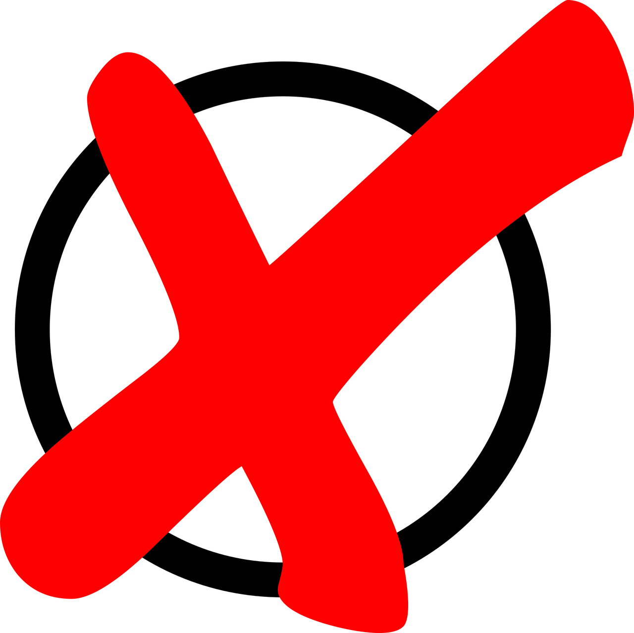 Wahlen. Grafik: Pixabay Eine Grafik zeigt einen schwarzen Kreis, in den ein rotes Kreuz gesetzt wurde.