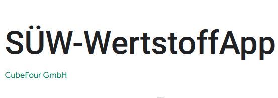 SÜW-WertstoffApp. Foto: KV SÜW SÜW-WertstoffApp